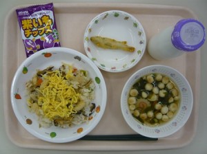 10月15日給食(小学部の量)