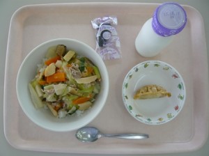 10月3日給食(小学部の量)