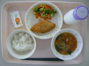 10月9日給食(小学部の量)