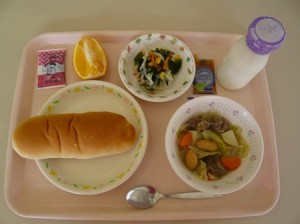 1月22日給食(小学部の量)