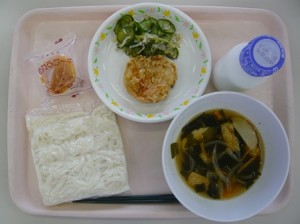 7月4日給食(小学部の量)