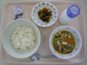 9月19日給食(小学部の量)