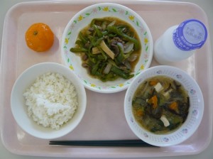 9月9日給食(小学部の量)