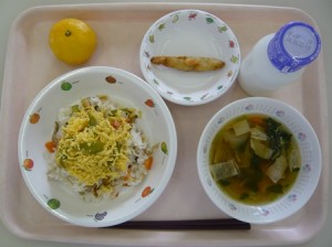 10月14日給食(小学部の量)