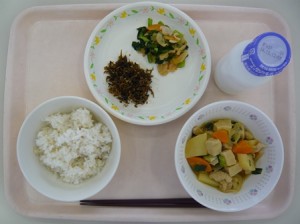 10月3日給食(小学部の量)