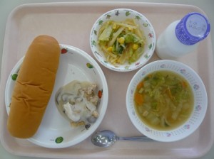 10月8日給食(小学部の量)