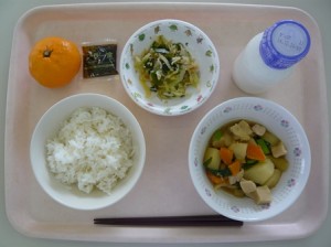 12月15日給食(小学部の量)