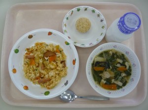 12月8日給食(小学部の量)