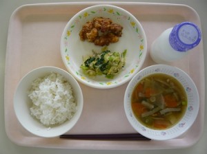 1月22日給食(小学部の量)