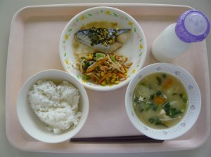 4月13日給食(小学部の量)