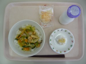 9月15日給食(小学部の量)