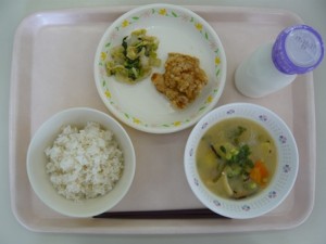 10月20日給食(小学部の量)