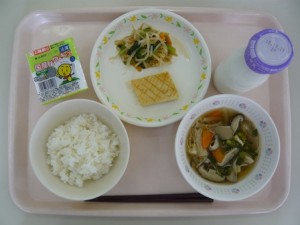 10月22日給食(小学部の量)