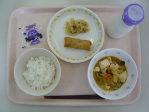 10月9日給食(小学部の量)