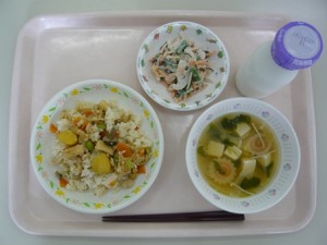 11月10日給食(小学部の量)