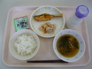 1月12日給食(小学部の量)