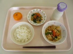 1月18日給食(小学部の量)
