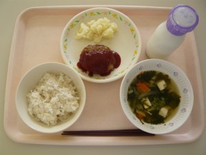 1月22日給食(小学部の量)