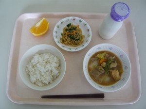 2月12日給食(小学部の量)
