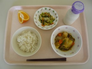 2月18日給食(小学部の量)