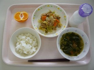 2月25日給食(小学部の量)